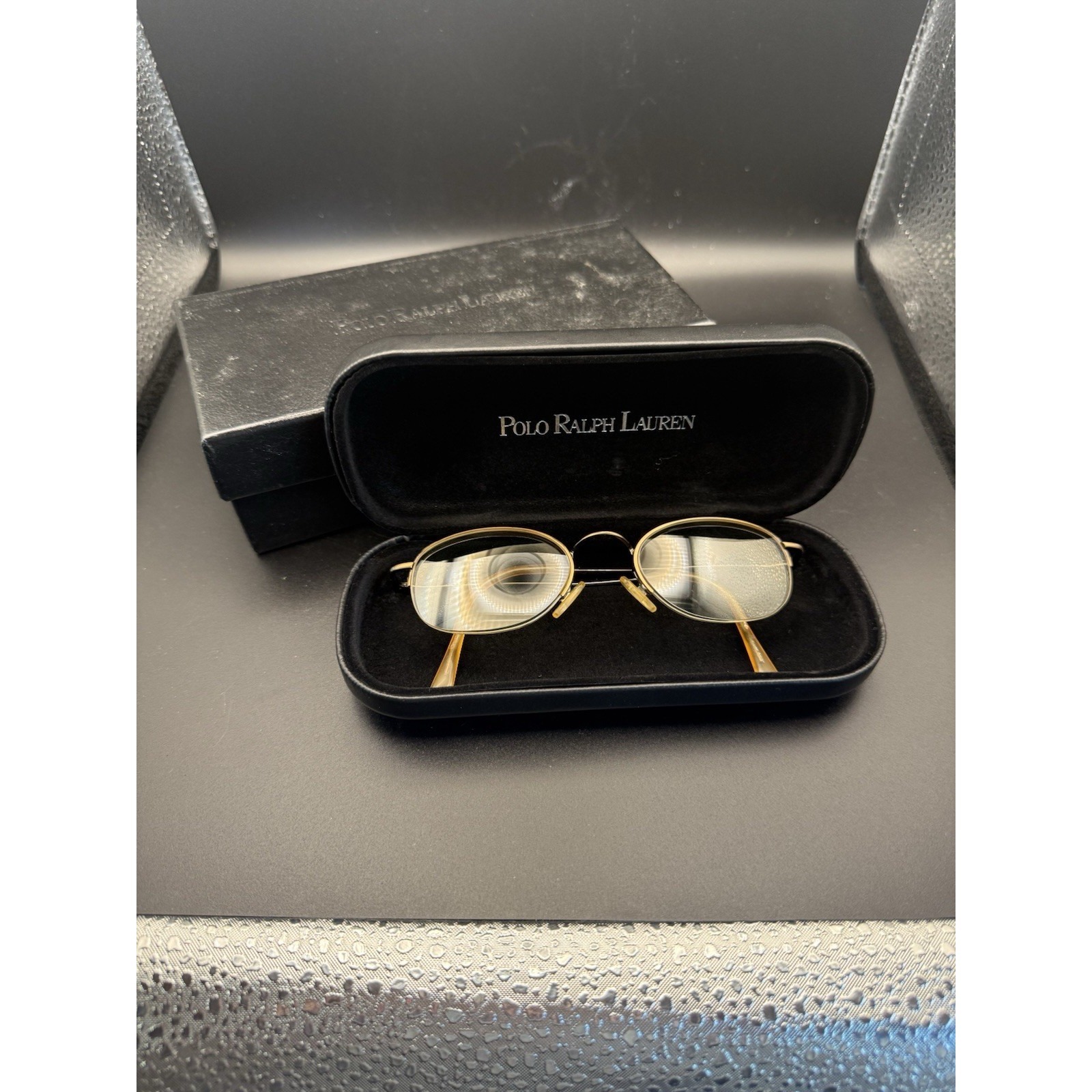 Polo Ralph Lauren Eyeglasses Oph1003 9015 Gold Oval Frames W/ Case